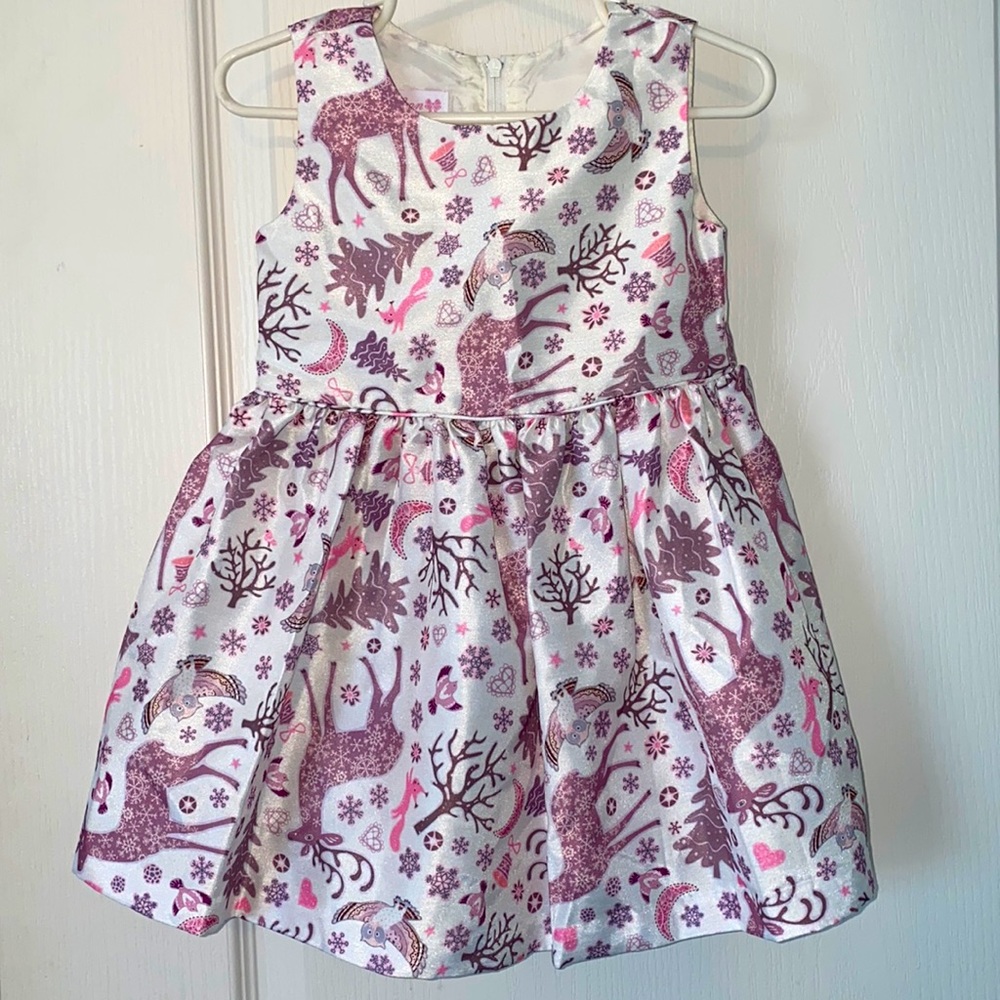Bonnie Jean Holiday Nature Themed Dress